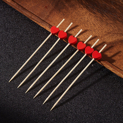 Disposable Fruit Stick Bamboo Stick Flower Stick Creative Art Toothpick Cocktail