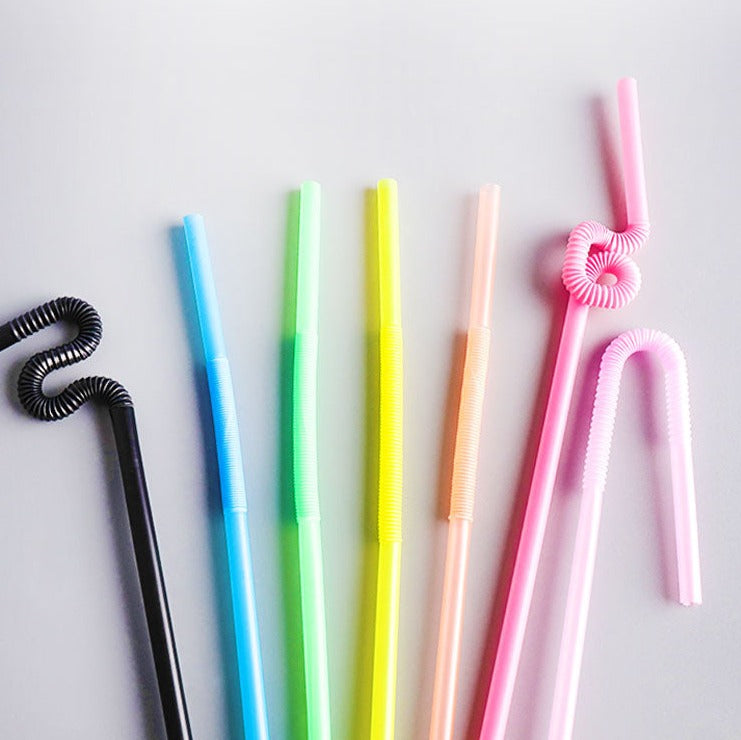 Cocktail Straw Color Elbow Straw Disposable Bendable for Juice Drink Milk Tea