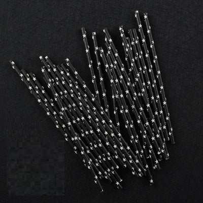 Colorful Straw Paper Disposable Environmentally Friendly Degradable Straw Creative Juice Cocktail Drink Decoration Bar Party