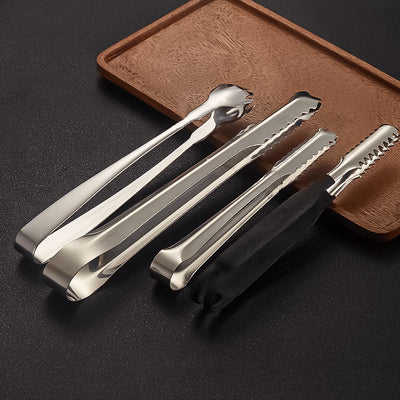 High-Quality Stainless Steel Non-Slip Ice Cube Clip Ice Grain Clip Ice Tongs Serrated Multi-Purpose Clip
