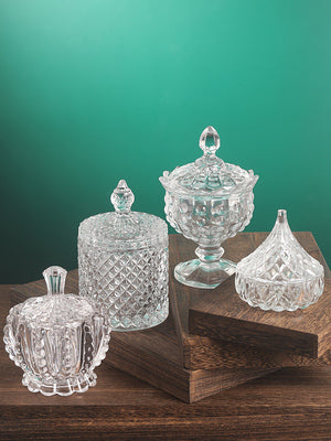 Textured Fruit Style-European-Style Royal Engraved Spice Box Candy Jar Dried Fruit Dish Decoration Box Spice Box Bar Utensils