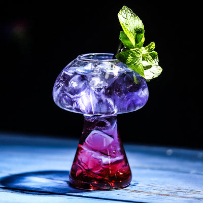 Creative Mushroom Glass Juice Glass Goblet Cocktail Glass,High-End Crystal Glass Wine Glass