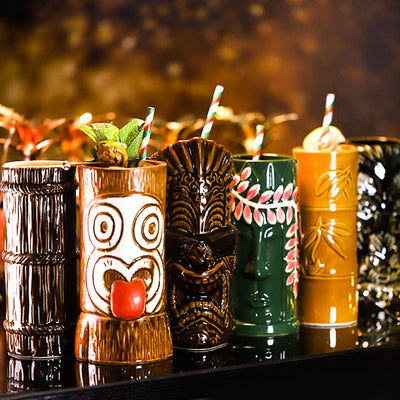 Bar TIKI Mug TIKI Cocktail Mug Hawaiian Ceramic Mug Wine Mug Ceramic Mug TIKI Mug