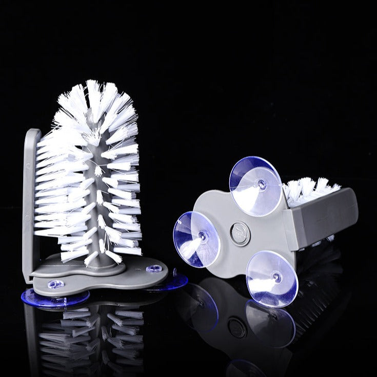 Suction Wall Type Cup Washing Brush Glass Cleaning Brush Milk Tea Shop Bar Rotating Cup Brush