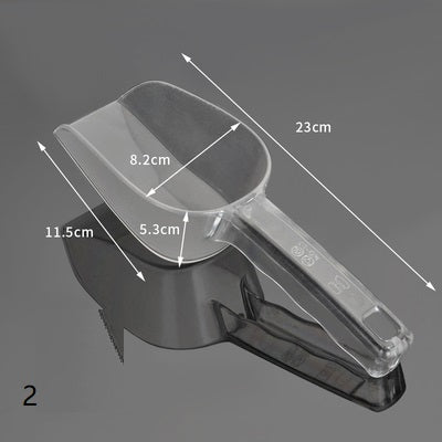 Plastic Transparent Ice Scoop Rice Spoon PC Material Ice Scraper Large Size for Supermarket and Bar