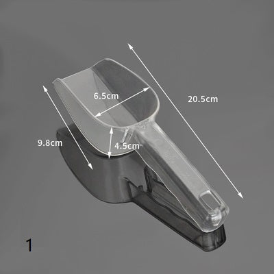 Plastic Transparent Ice Scoop Rice Spoon PC Material Ice Scraper Large Size for Supermarket and Bar