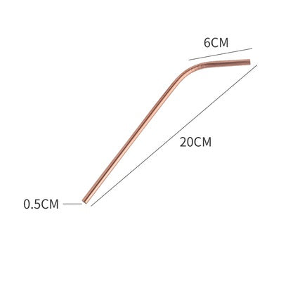 Stainless Steel Environmental Protection Iron Straw Mason Cup Cocktail Juice Drink Bend Metal Elbow Creative Long Drinking Tube