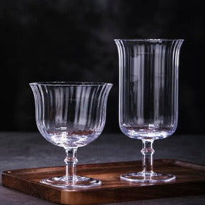 Classic Clear Goblet Wine Glasses for Iced Tea Beverage stemmed Cups Soda Juice Water Liquor