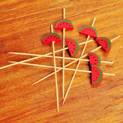 Bamboo Stick Art Fruit Stick Cocktail Wine Stick Martini Stick Olive Stick Colorful Bamboo Stick