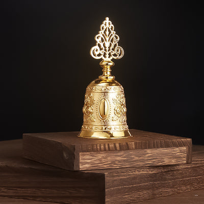 Nordic Style Metal Bronze Retro Hand Rattle Bell Bell Kitchen Pass Vegetable Bell Cocktail Bell