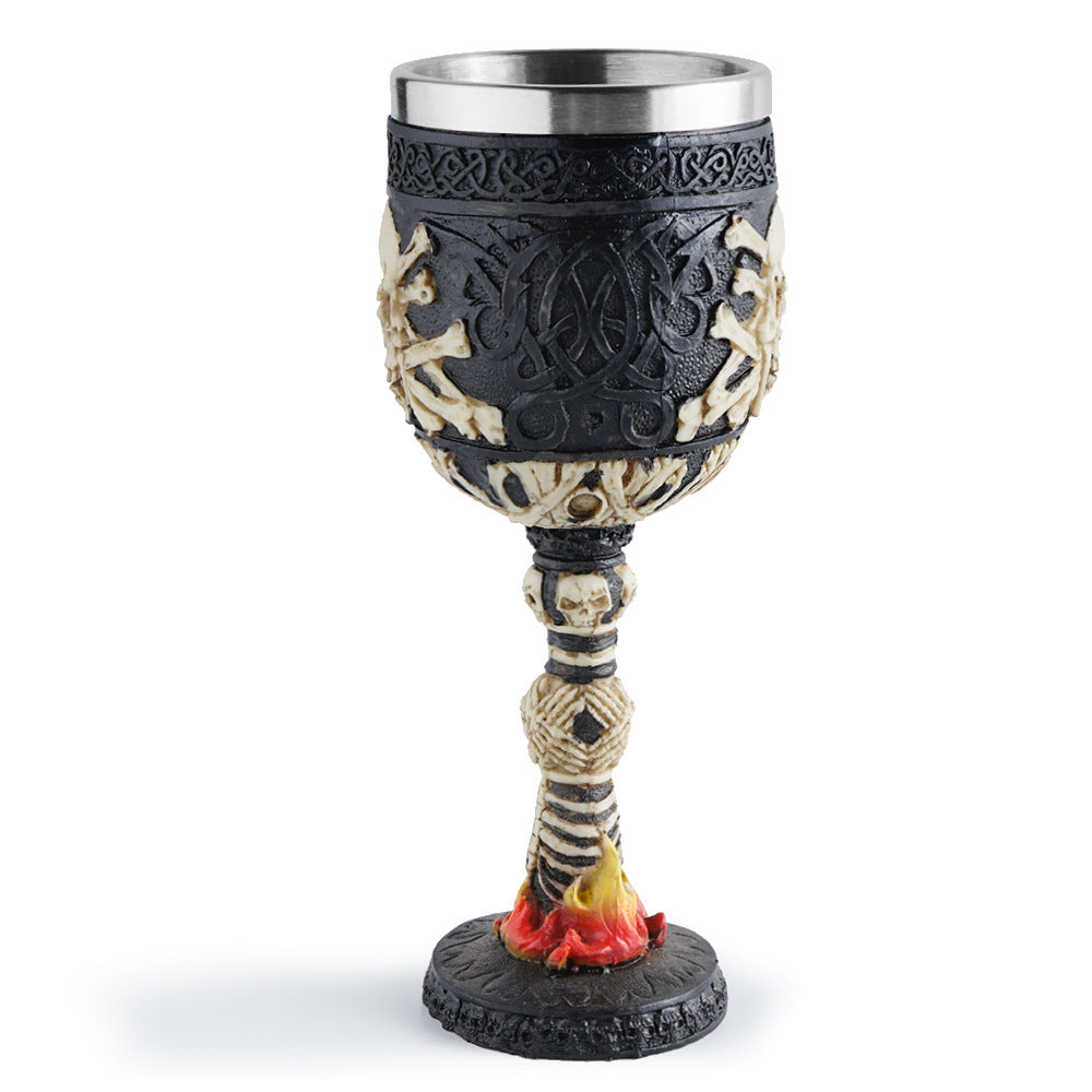 Skull Head Wine Glass Resin Halloween Gift Original Single Game of Rights Home Decoration Skull