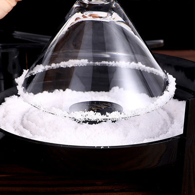 Black Three-Layer Seasoning Box Wine Glass Dipping Box Margarita Salt Side Box Plastic Box Lemon Salt Candy