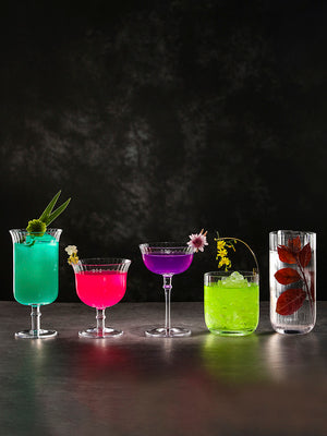 Striped Highball Glasses,Crystal Glass Wine Glasses,Mojito Glass Cups,Collins Bar Glassware, and Mixed Drink Cocktail