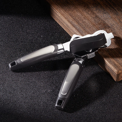 Manual 3 in 1 Can Opener Safety Tin Opener Beer Bottle Opener Stainless Steel Opener with Non-Slip Hand