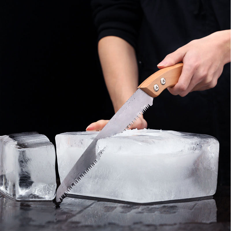 Big Sawtooth Hard Ice Saw Hand-Cut Ice Saw Open Ice Saw Bar Bartender Ice Crusher