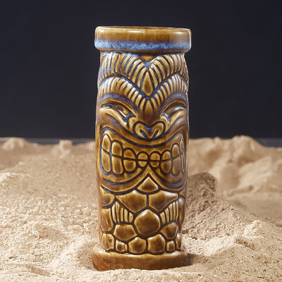 Tiki Drinkware-Cocktail Tiki Mugs- Design Ceramic Tiki Mug Handmade Painting Island