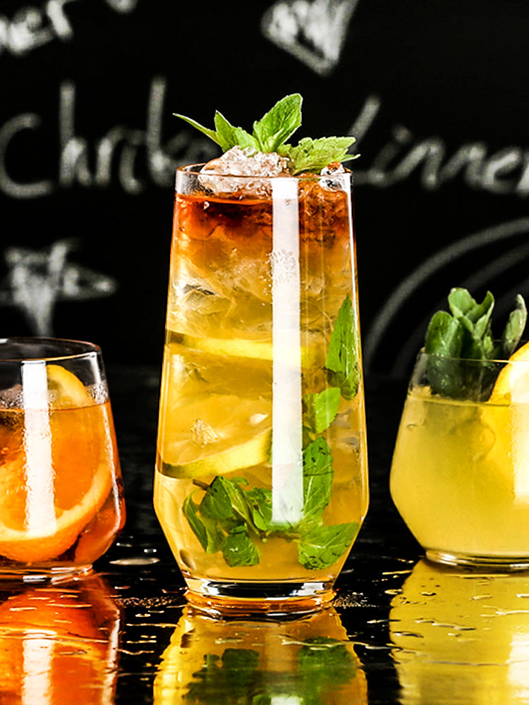 350ML-Collin Glass High Wave Glass Whiskey Glass Classical Mojito Cocktail Glass Closed Glass Water Glass Juice Glass