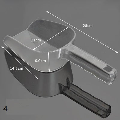 Plastic Transparent Ice Scoop Rice Spoon PC Material Ice Scraper Large Size for Supermarket and Bar