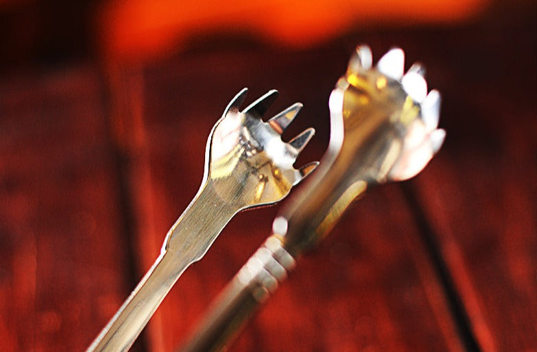 Stainless Steel Claw Ice Clip Palm Ice Clip Round Ice Hockey Clip Ice Cube Clip