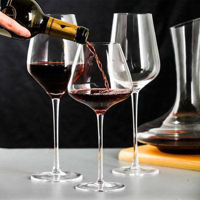 Lead-Free Crystal Bordeaux Burgundy Red and White Wine Glass Red Wine Glass Household European-Style Goblet Cocktail Glass