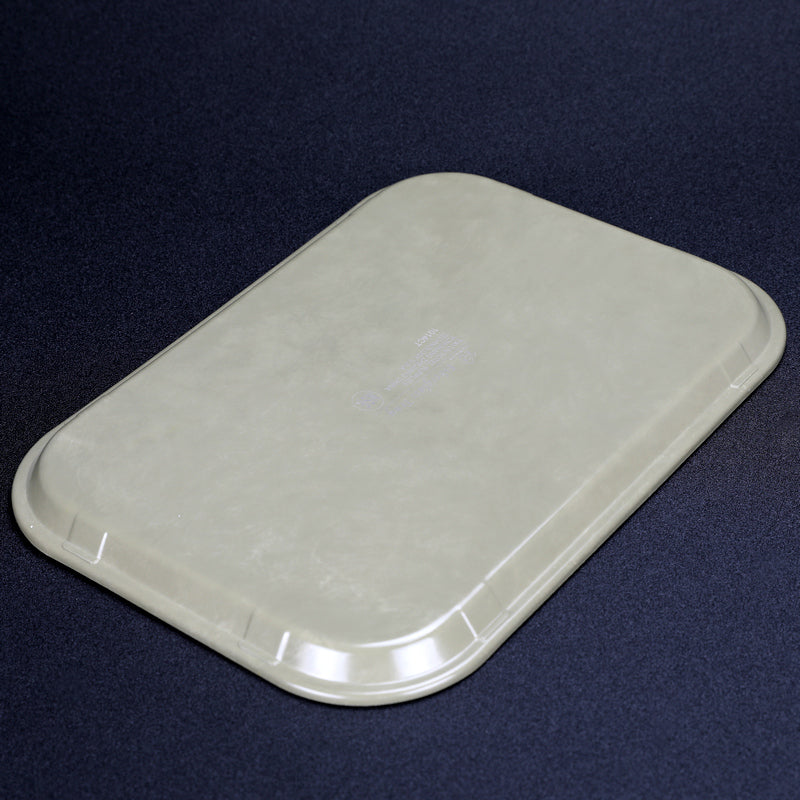Brown Faux Pito Wine Plate Tray Restaurant Serving Round Non-Slip Fruit Cup Holder