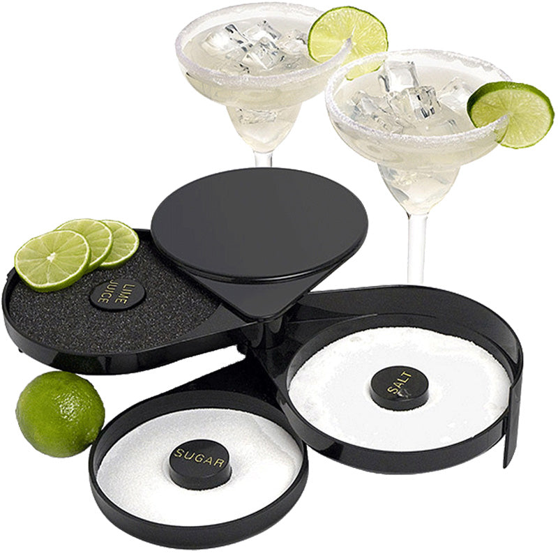 Bar Utensils Bartender Tools Three-Layer Plastic Salt Side Box Sugar Side Box Margarita Cocktail Box