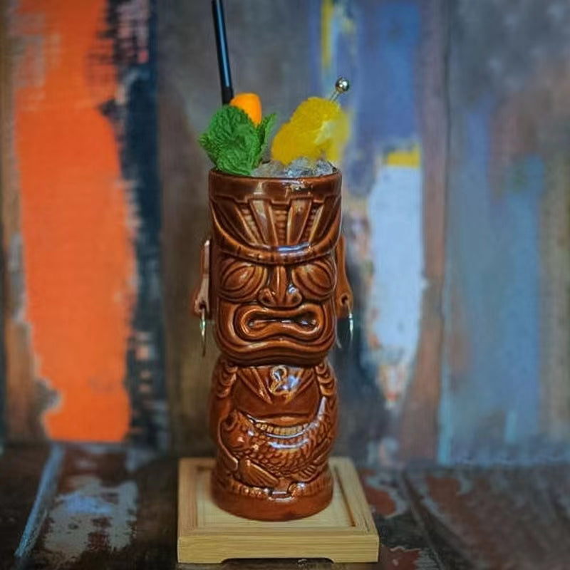 Bar Tiki Cup Personality Hawaiian Cocktail Cup Creative Cup Ceramic Cup Tiki Zombie Skull Cup