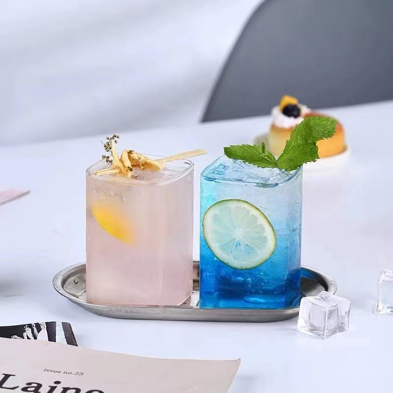 Small Size 250ML Borosilicate Stemless Mixed Glass Cups,Perfect for Cocktail, Coffee, Ice cream
