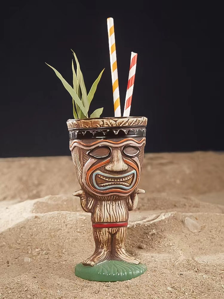 Bar TIKI Mug Tail Wine Mug Hawaiian Ceramic Mug Wine Mug Ceramic Mug TIKI Mug