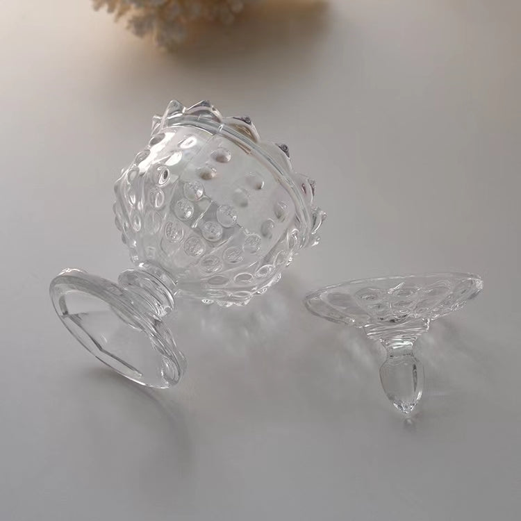 Lead-Free Glass Vintage Art Bartender Carved Sugar Bowl Decorative Box Bar Dried Fruit Box Bar Spice Box
