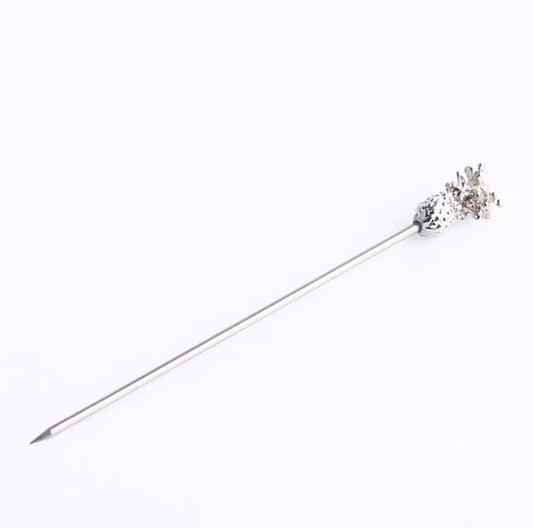 Stainless Steel Cocktail Sign Wine Needle Creative Martini Olive Sign Bartender Decoration Items Fruit Fork