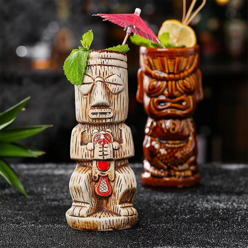 TIKI Creative Personality Pirate Strategy Hawaiian Cocktail Cup Ceramic Cup TIKI Cup Bar Special Cup