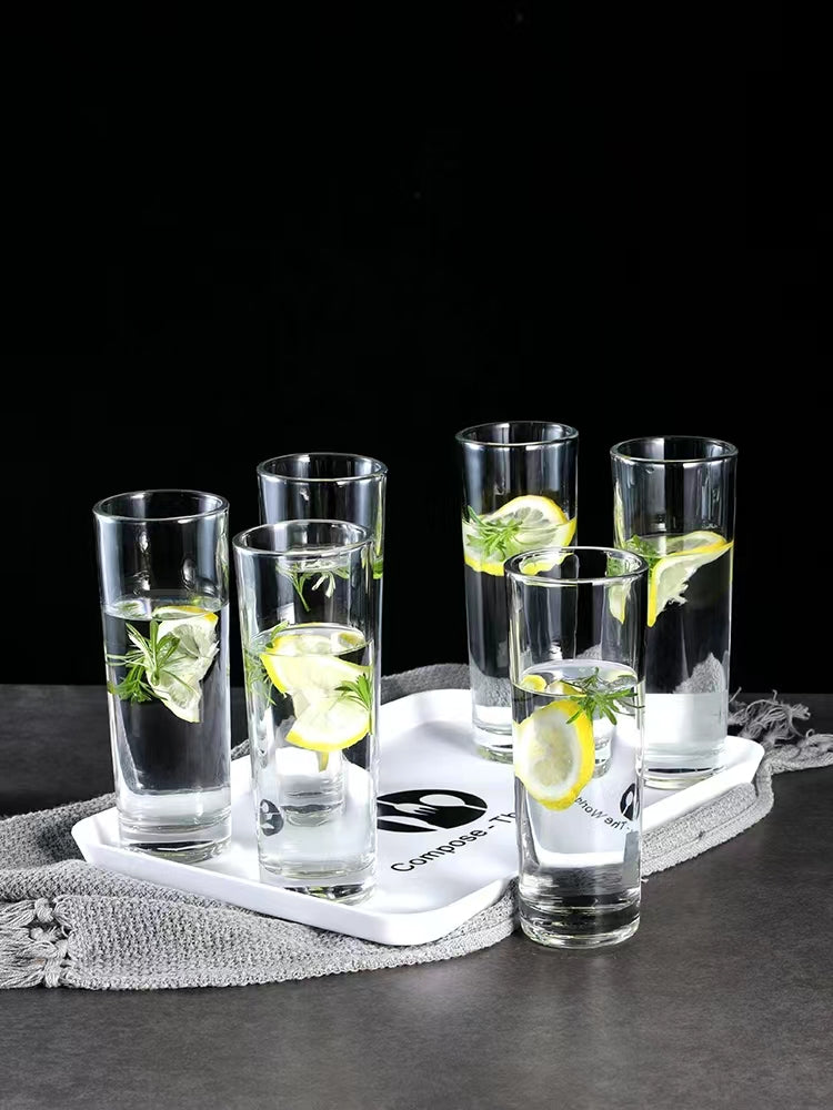 225ML-Straight Cup Glass Collin Cup Juice Cup Milk Tea Cup Cold Drink Cup Long Drink Cup Bar Cocktail Cup