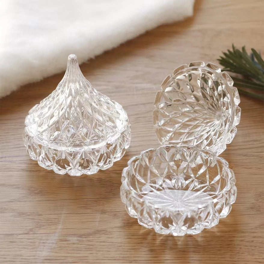 Diamond Shape Style-European-Style Royal Engraved Spice Box Candy Jar Dried Fruit Dish Decoration Box Spice Box Bar Utensils
