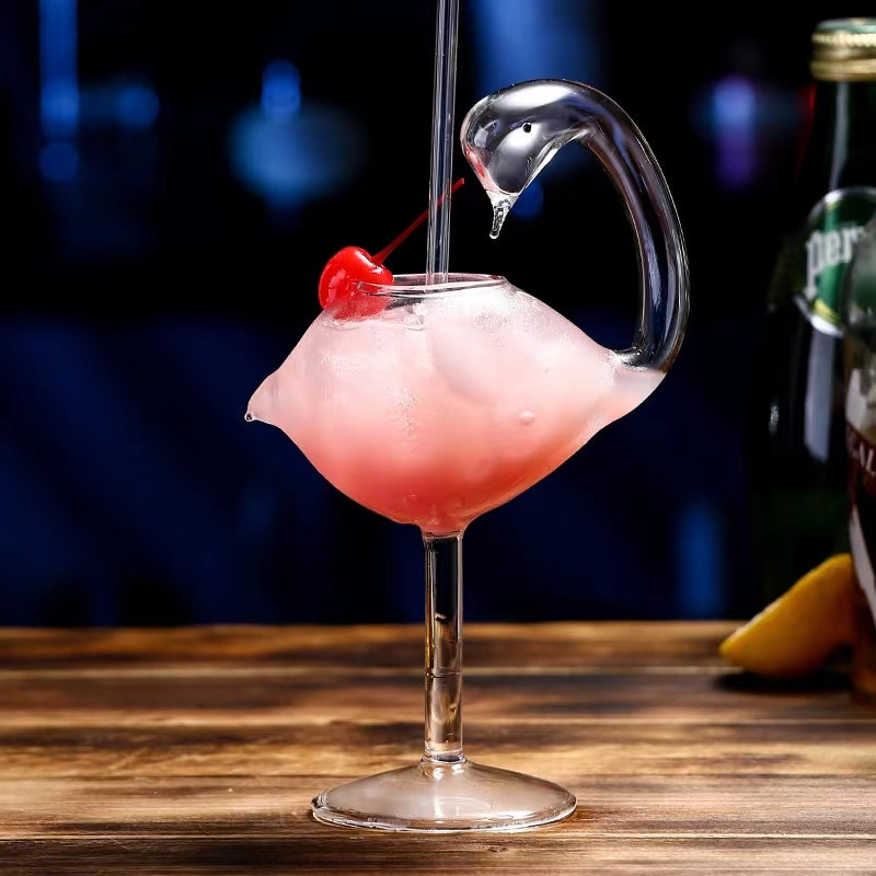 Swan Cocktail Glasses 180ML,Creative Drinking Glasses Unique Wine Glasses Margarita Glass Goblet