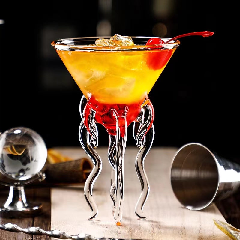 Creative Octopus Martini Glass Creative Cocktail Drinkware Bar Goblet Tools