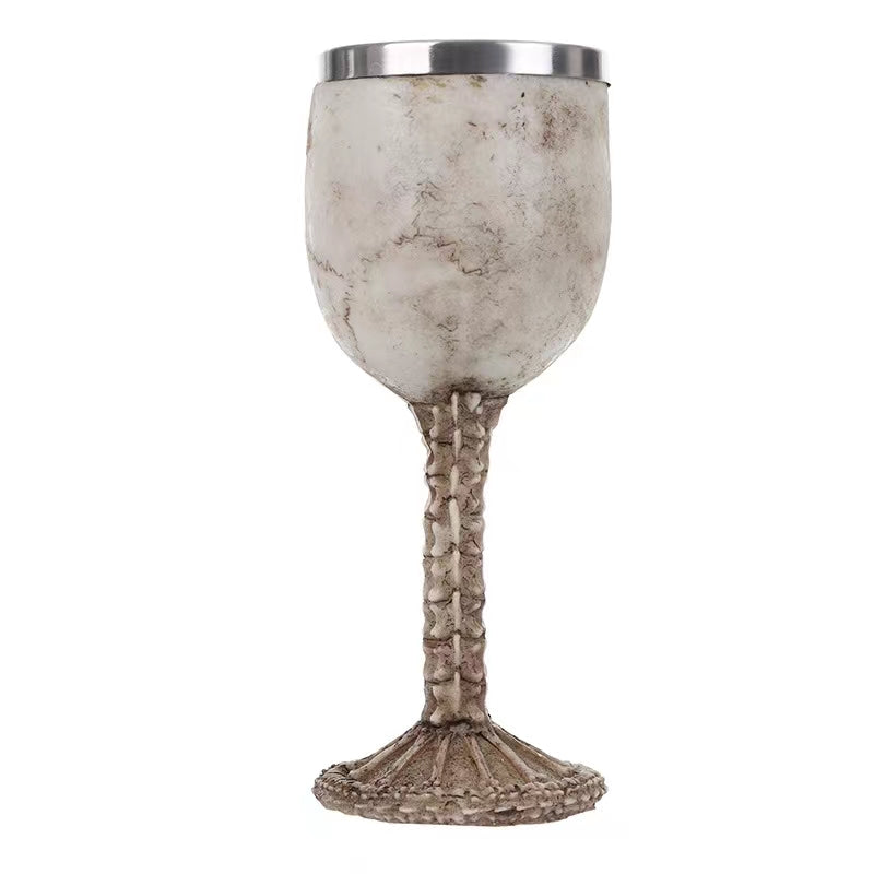 Resin Skull Cup Creative Cocktail Cup Stainless Steel Liner Water Cup Bar Wine Cup Halloween Decoration Cup