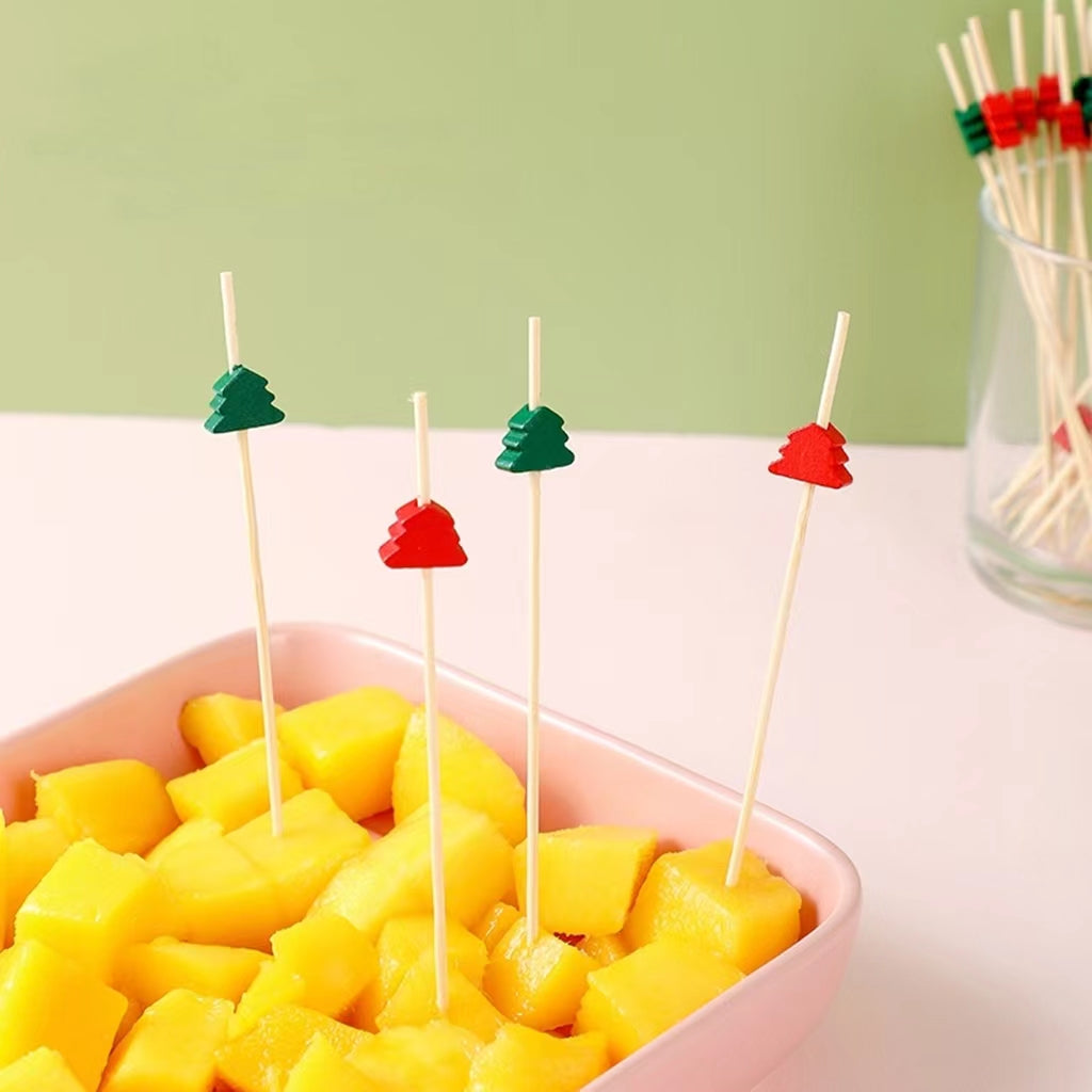 Fruit Stick KtvFlower Stick Cocktail Decoration Wine Stick Disp Fruit Stick Creative Bamboo Stick
