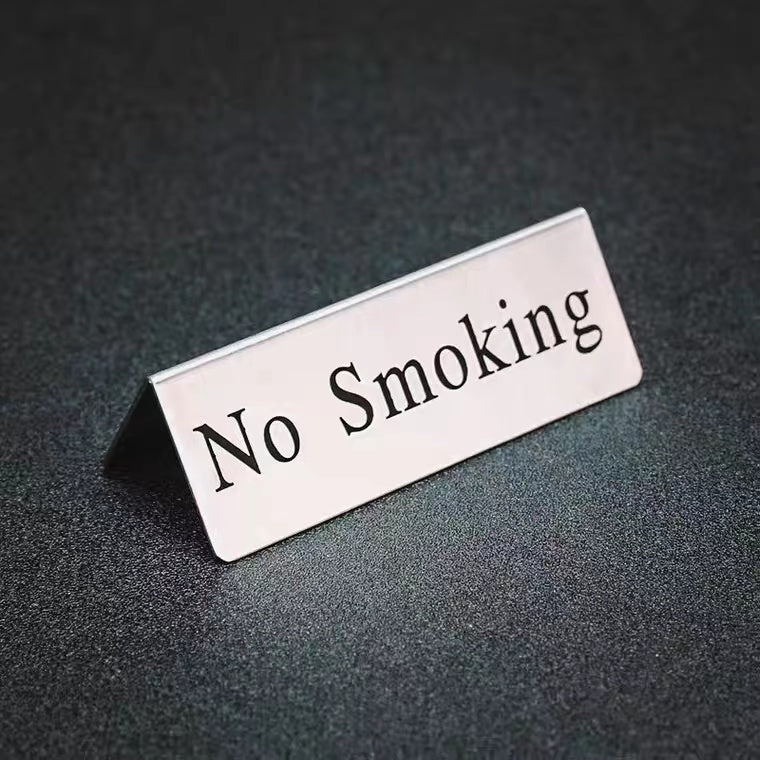 304 Stainless Steel Reservation Card Reserved Seat Card No Smoking Card