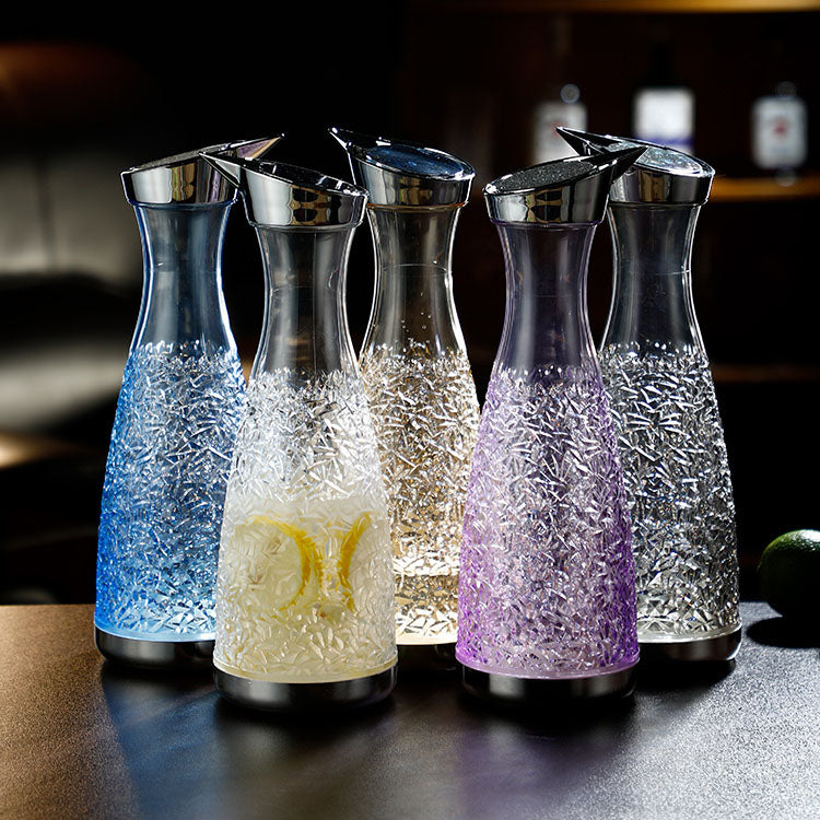 Elegant Diamond Design Water Pitcher with Handle,Acrylic Plastic Cold Water Jug