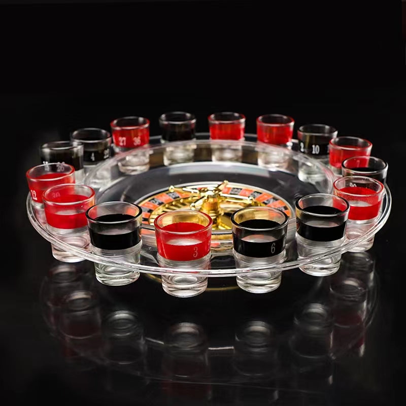 Russian Roulette Spinning and Drinking Turntable, Bar KTV Drinking Game, Toys, Entertainment, Wine Glasses