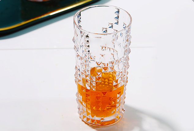 320ML-Vintage Embossed Rivet Cup Colin Cup Cocktail Cup Glass Long Drink Cup Juice Cup