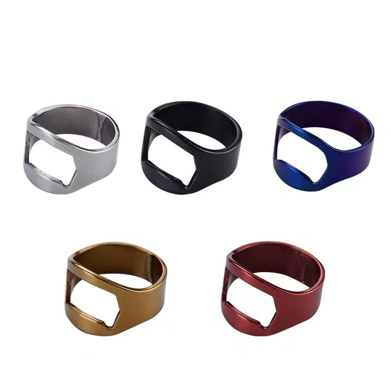 Creative Mini Opener Stainless Steel Finger Ring Opener Bar Tools