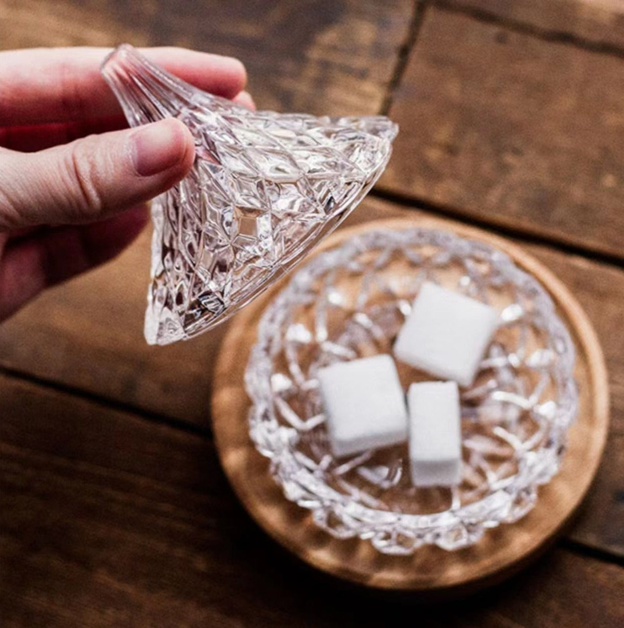 Diamond Shape Style-European-Style Royal Engraved Spice Box Candy Jar Dried Fruit Dish Decoration Box Spice Box Bar Utensils