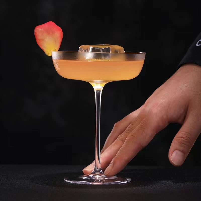 Round Cocktail Glasses with Stem, Fancy Cocktail Gifts, Perfect for Drinking Cocktails, Margarita