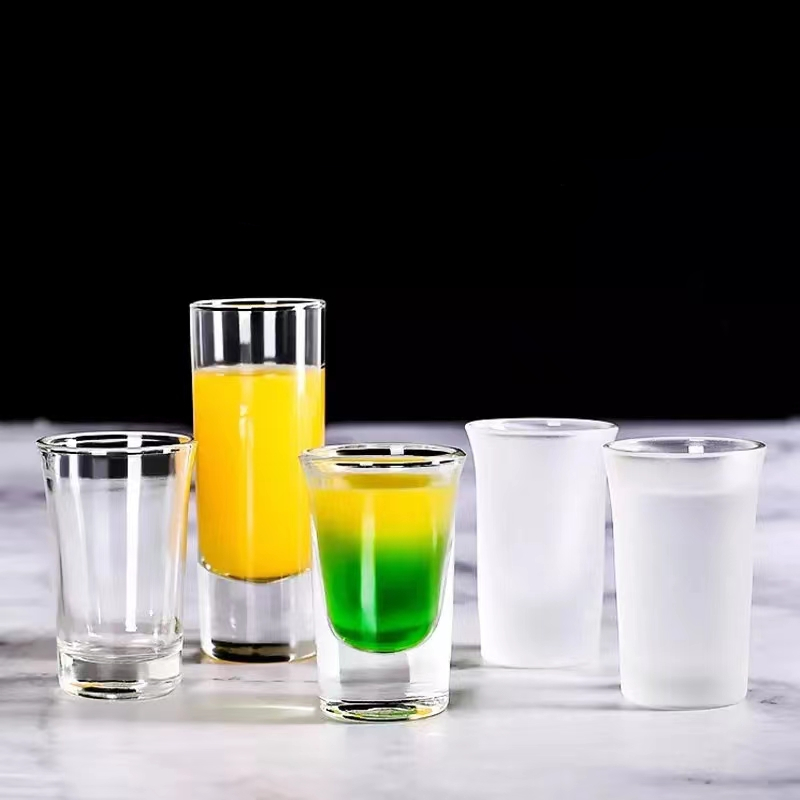 Frosted Bullet Glass Shot Glass White Wine Glass Spirit Glass Straight Body Glass