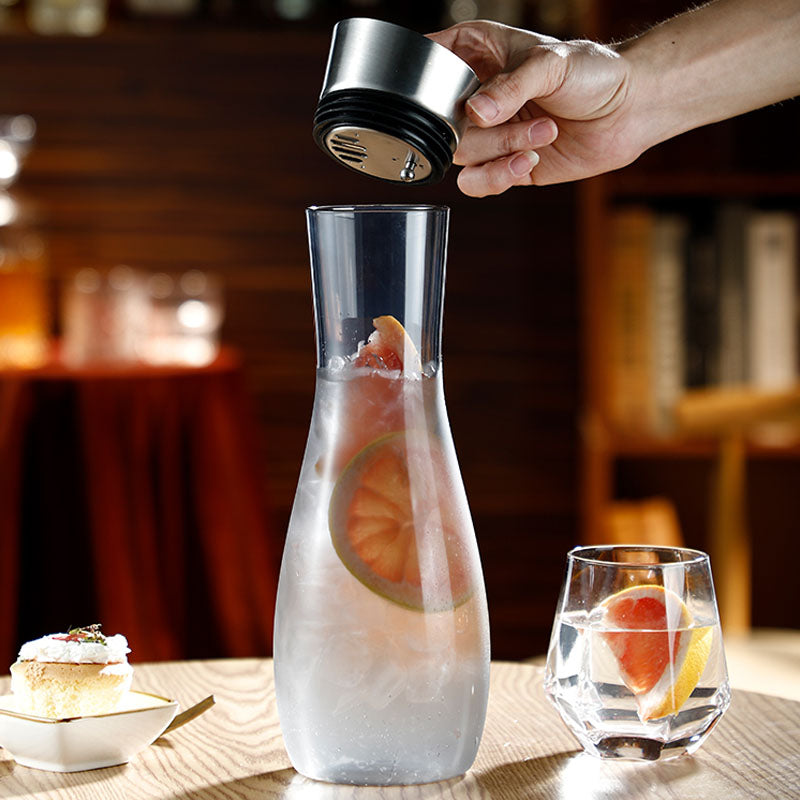 Plastic juice jug with Removable Lid,Acrylic Clear Plastic Premium Water Pitchers