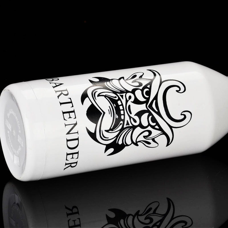 White Color Fancy Mixing Practice Bottle, Bartender Plastic Mixing Bar Bottle