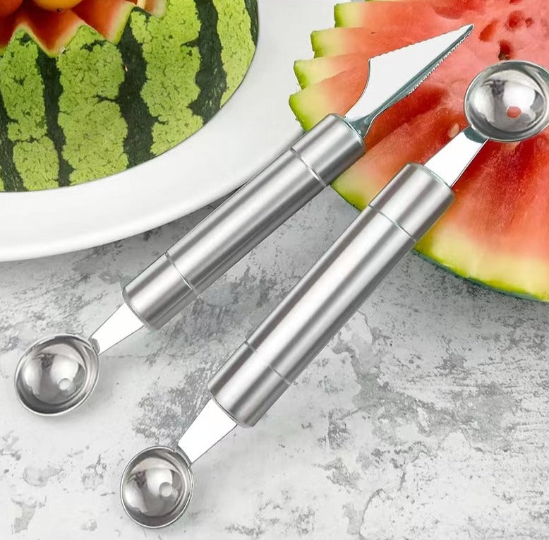 Stainless Steel Ball Digger Cutting Fruit Carving Artifact Digging Fruit Double-Headed Round Spoon