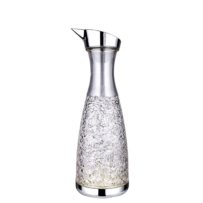 Elegant Diamond Design Water Pitcher with Handle,Acrylic Plastic Cold Water Jug